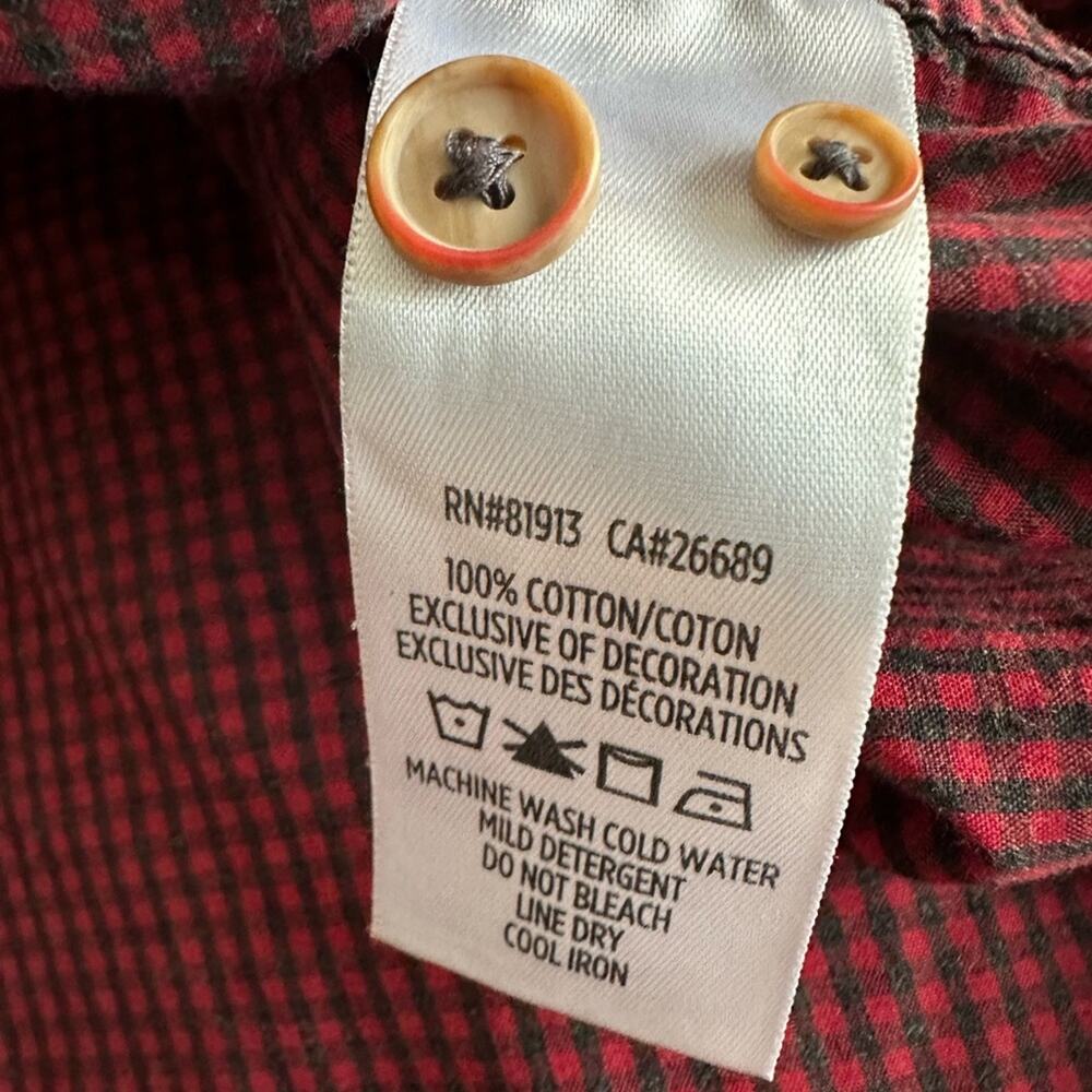 Robert Graham Tailored Fit Red Blue Check Long Sleeve Button Up Shirt Christmas - Picture 8 of 11